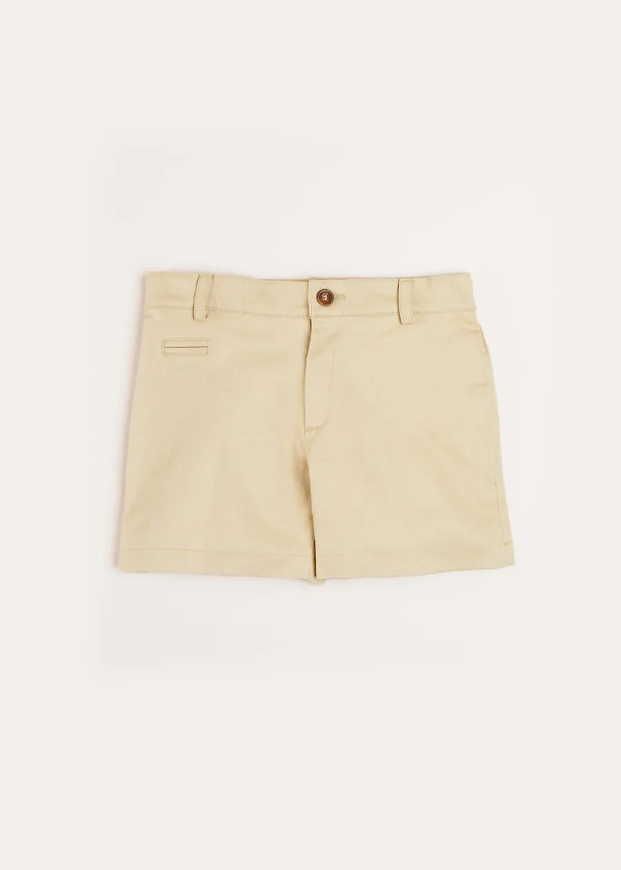 Plain Chino Shorts in Camel (4-10yrs)