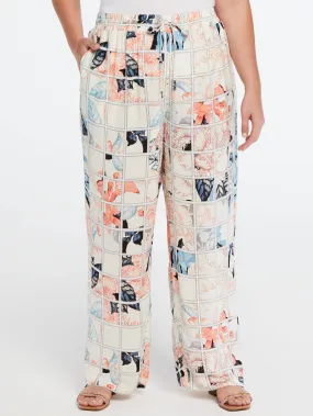 Plus Size Eco Fabric Pull On Wide Leg Pant