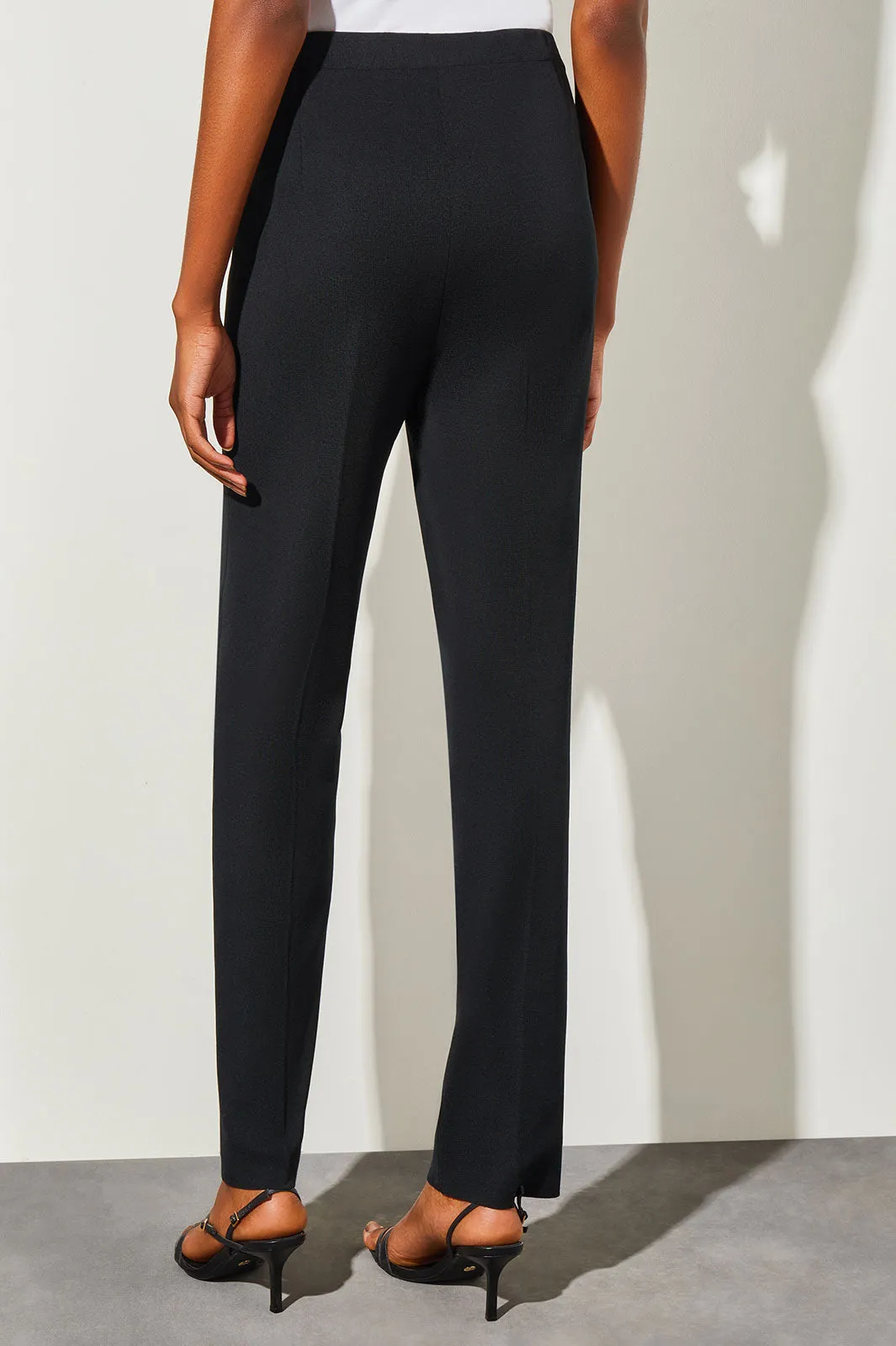 Plus Size Knit Straight-Leg Pants