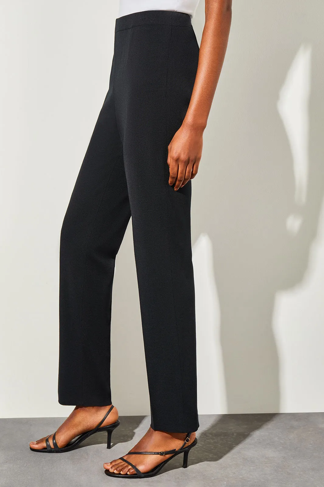 Plus Size Knit Straight-Leg Pants