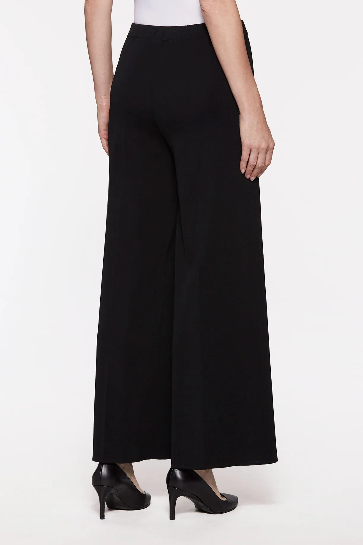 Plus Size Knit Wide-Leg Pants