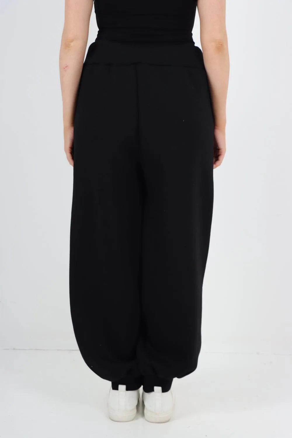 Plus Size  Plain Side Pockets  Sweat Pants