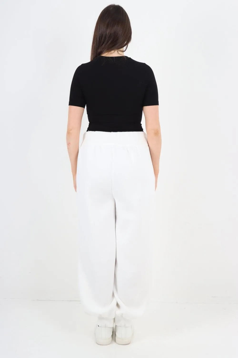 Plus Size  Plain Side Pockets  Sweat Pants