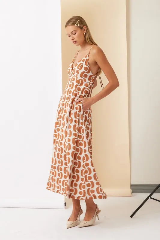 Pocketed Open Back Maxi Dress