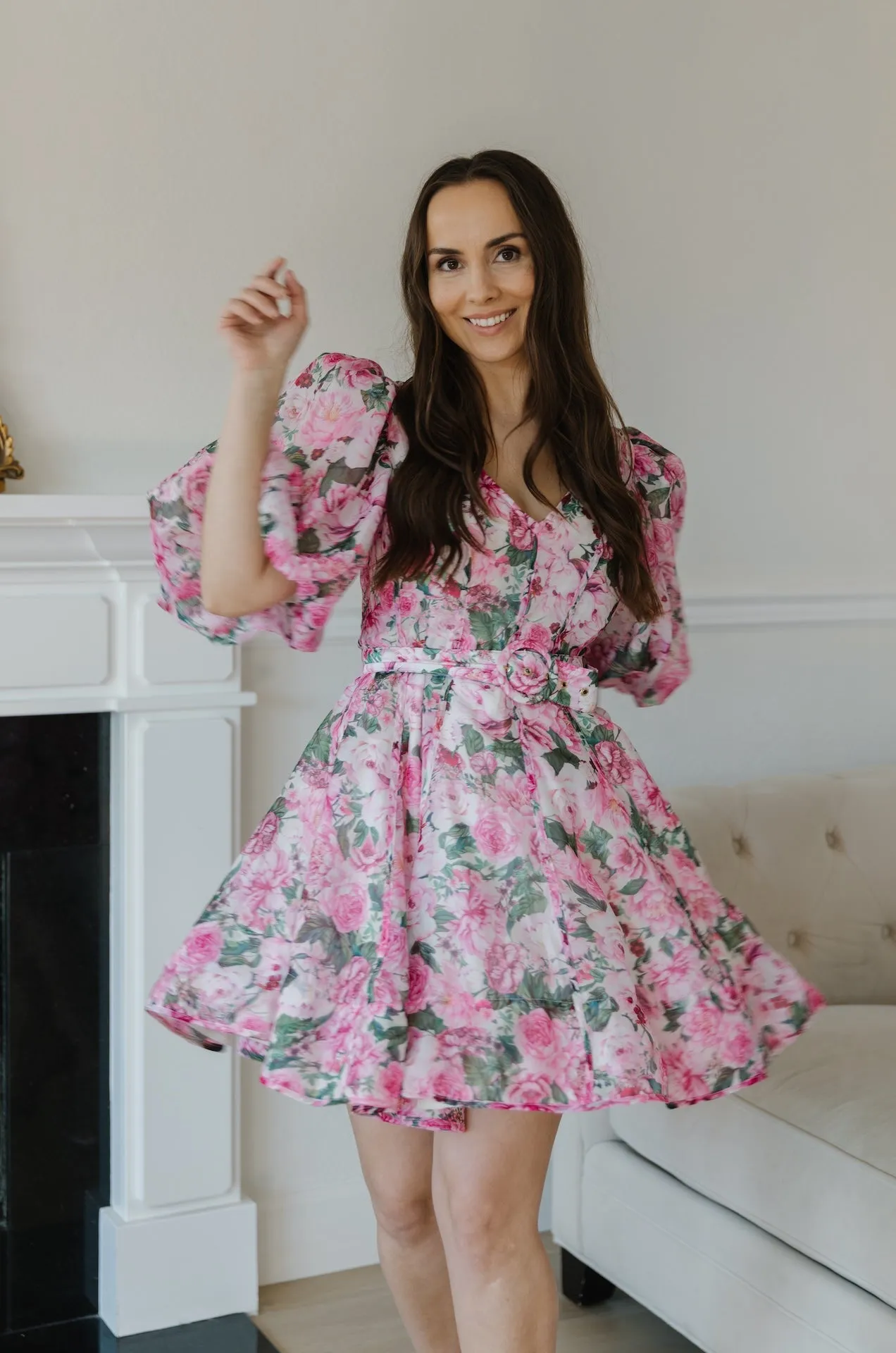 Polina Floral Organza Dress