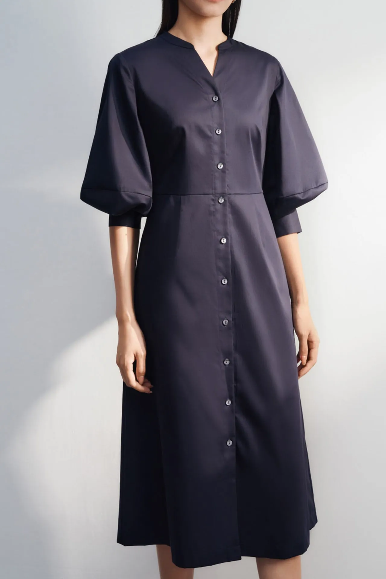 Puff Sleeve Shirt Dress