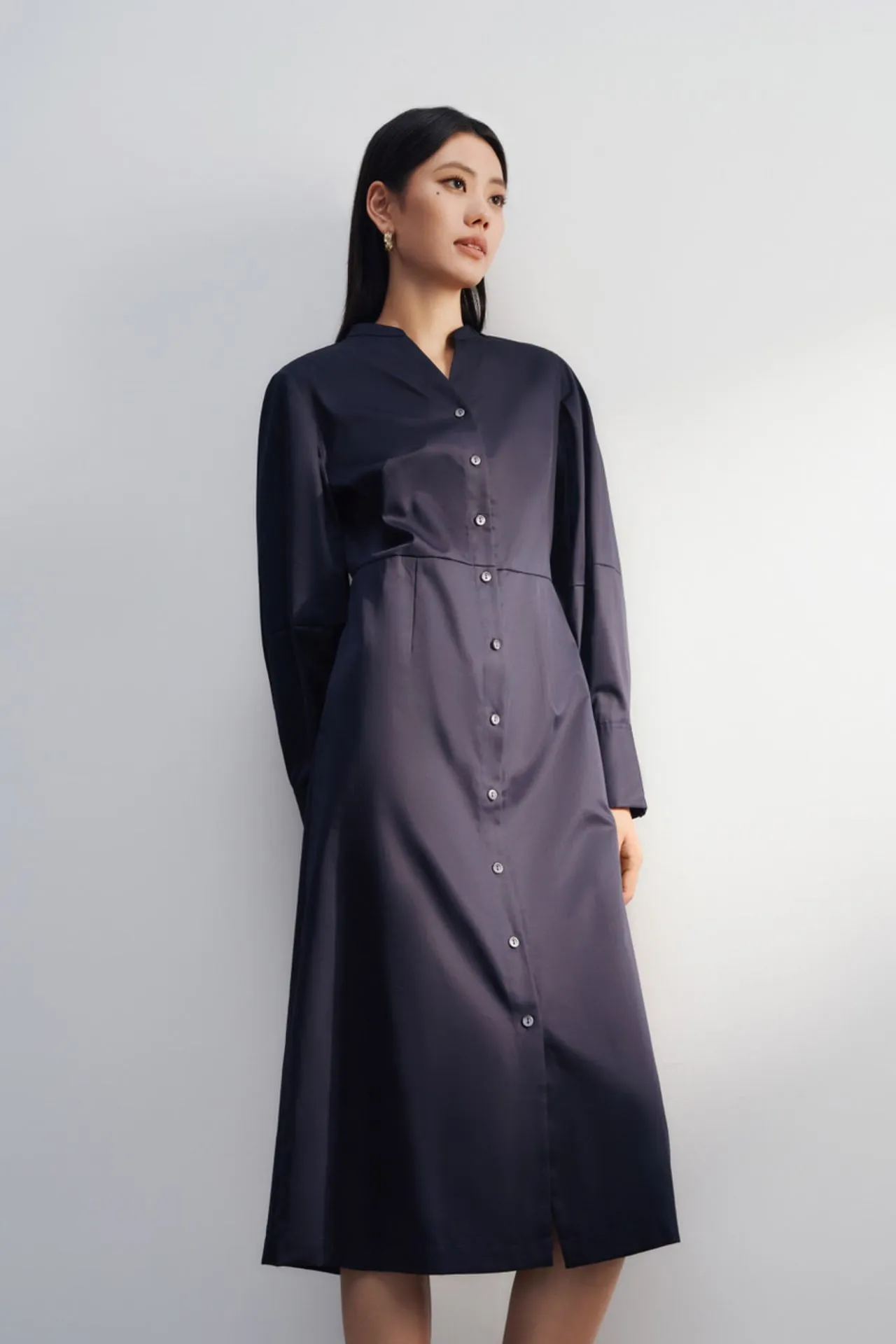 Puff Sleeve Shirt Dress