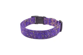 Purple & Gold Marble Dog Collar