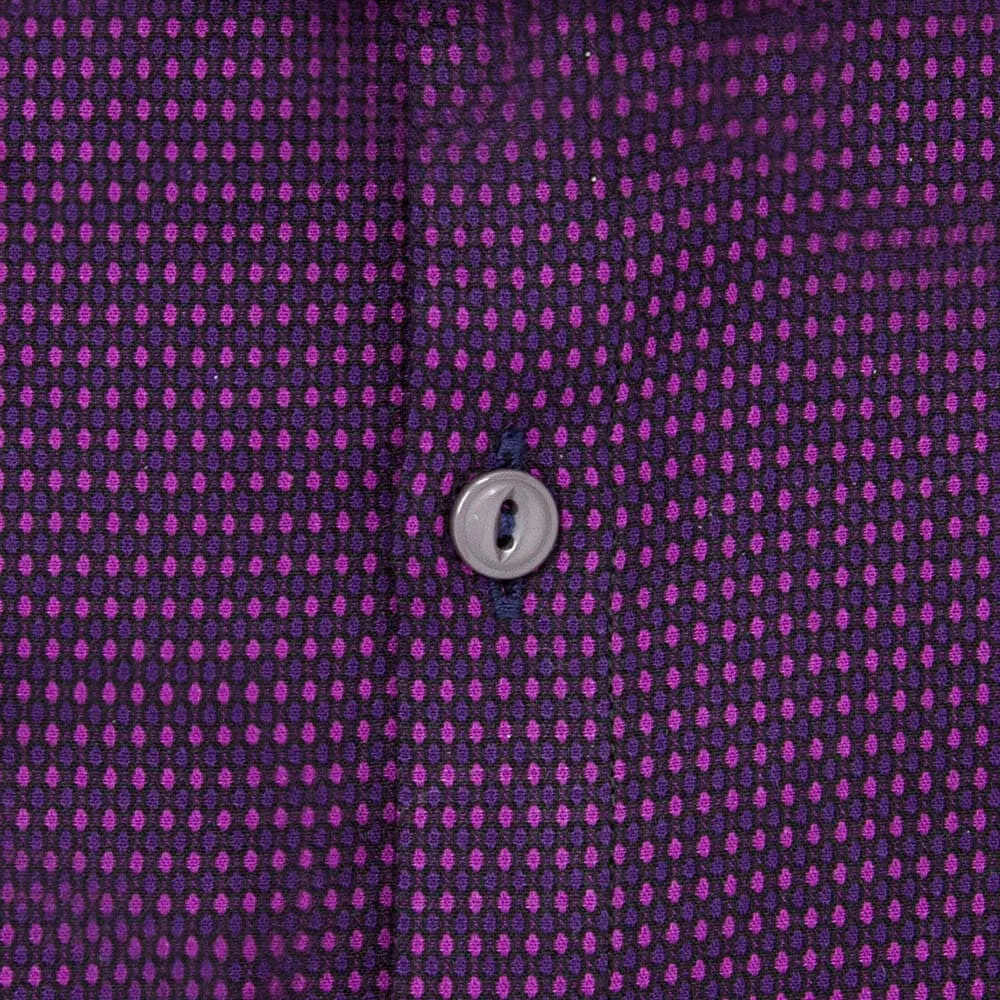 Purple Textured Patterned Dress Shirt | The Edo