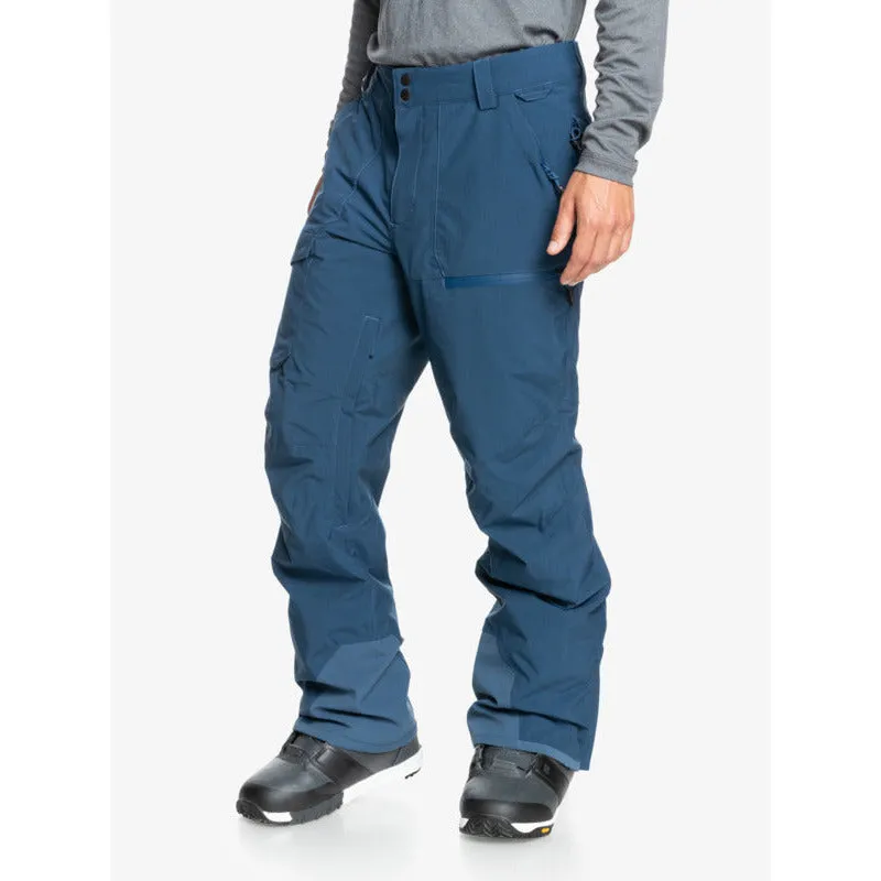 Quiksilver Mens Utility Snow Pant- Blue