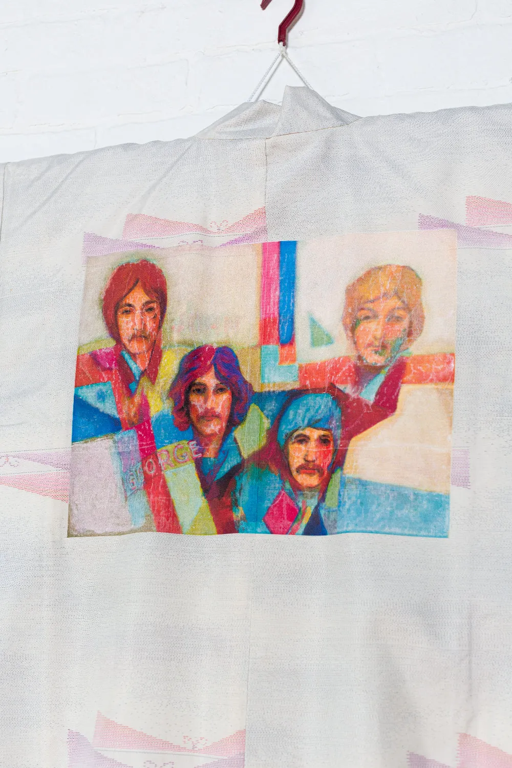 "The Beatles" Reimagined Vintage Kimono - Kimono Zulu Artist Collaboration with David Adickes