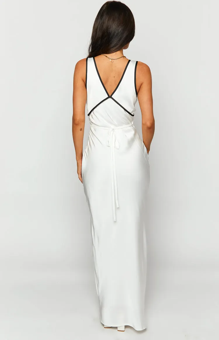 Rebel Rose Black And White Contrast Maxi Dress