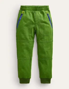 Reinforced Knee Joggers-Pea Green