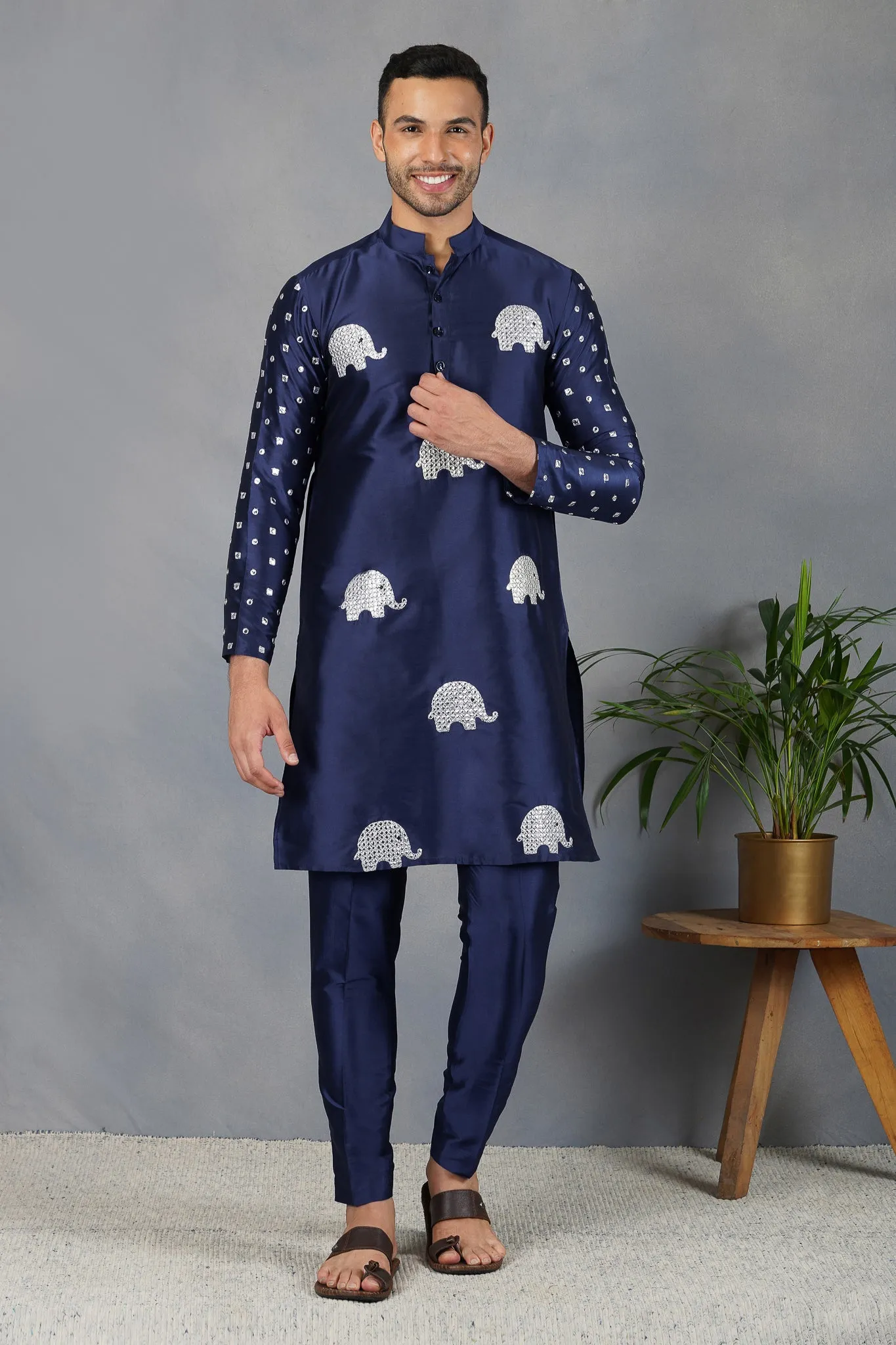 Ruh - Foil Mirror & Silk - Kurta Set