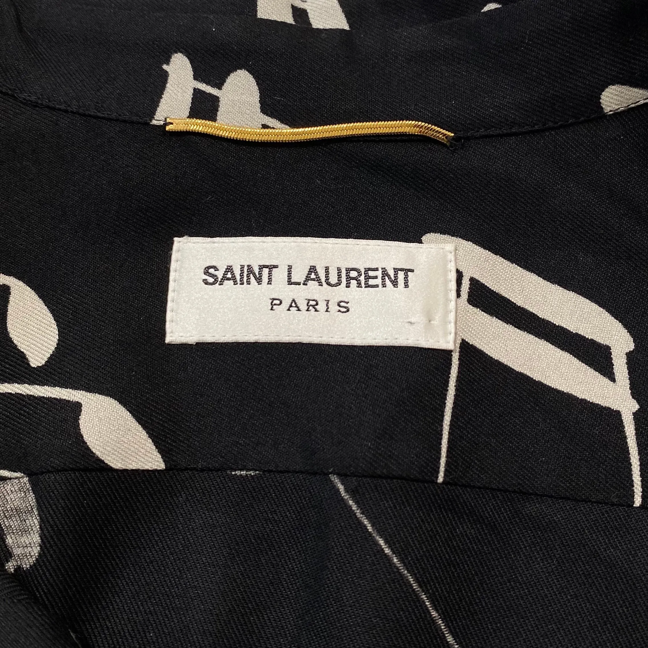 Saint Laurent Music Note Shirt Dress