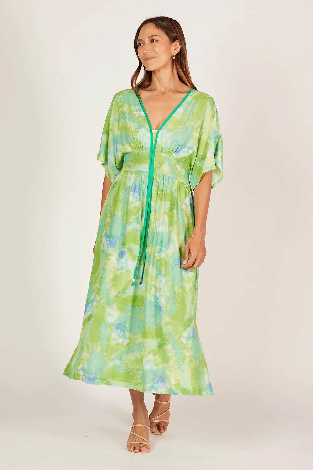 Selma Kimono Dress in Lakehouse