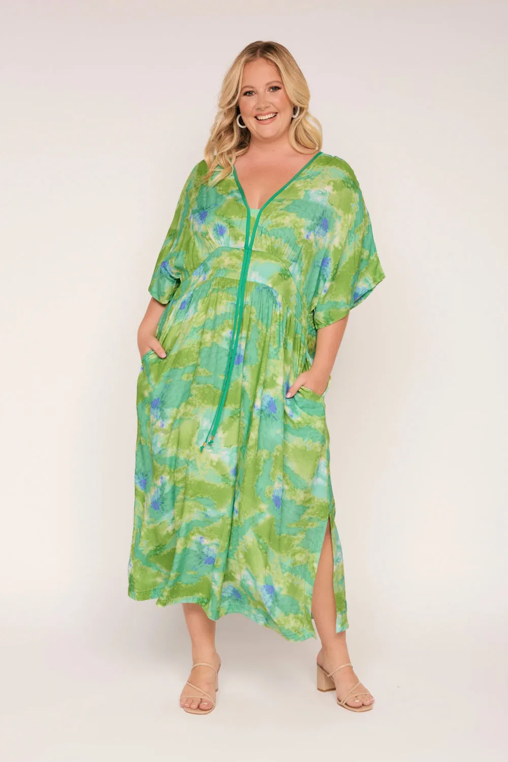 Selma Kimono Dress in Lakehouse