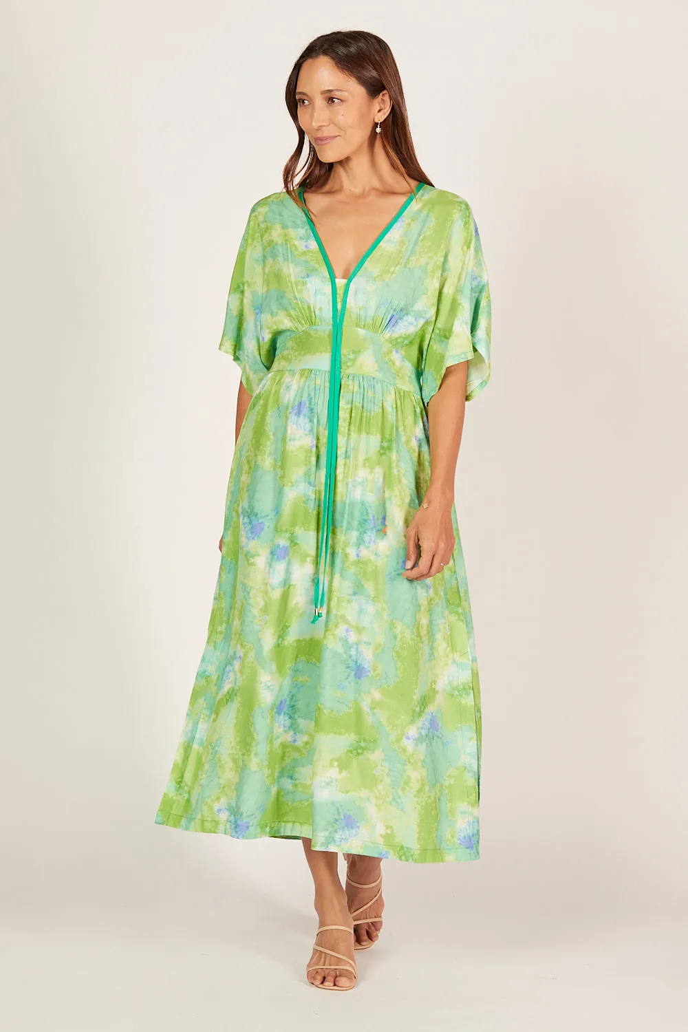 Selma Kimono Dress in Lakehouse