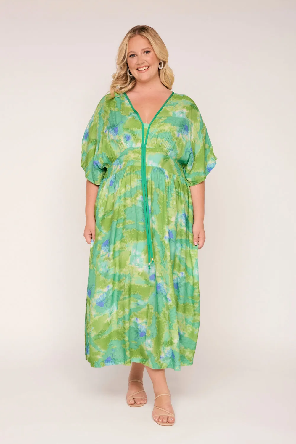 Selma Kimono Dress in Lakehouse