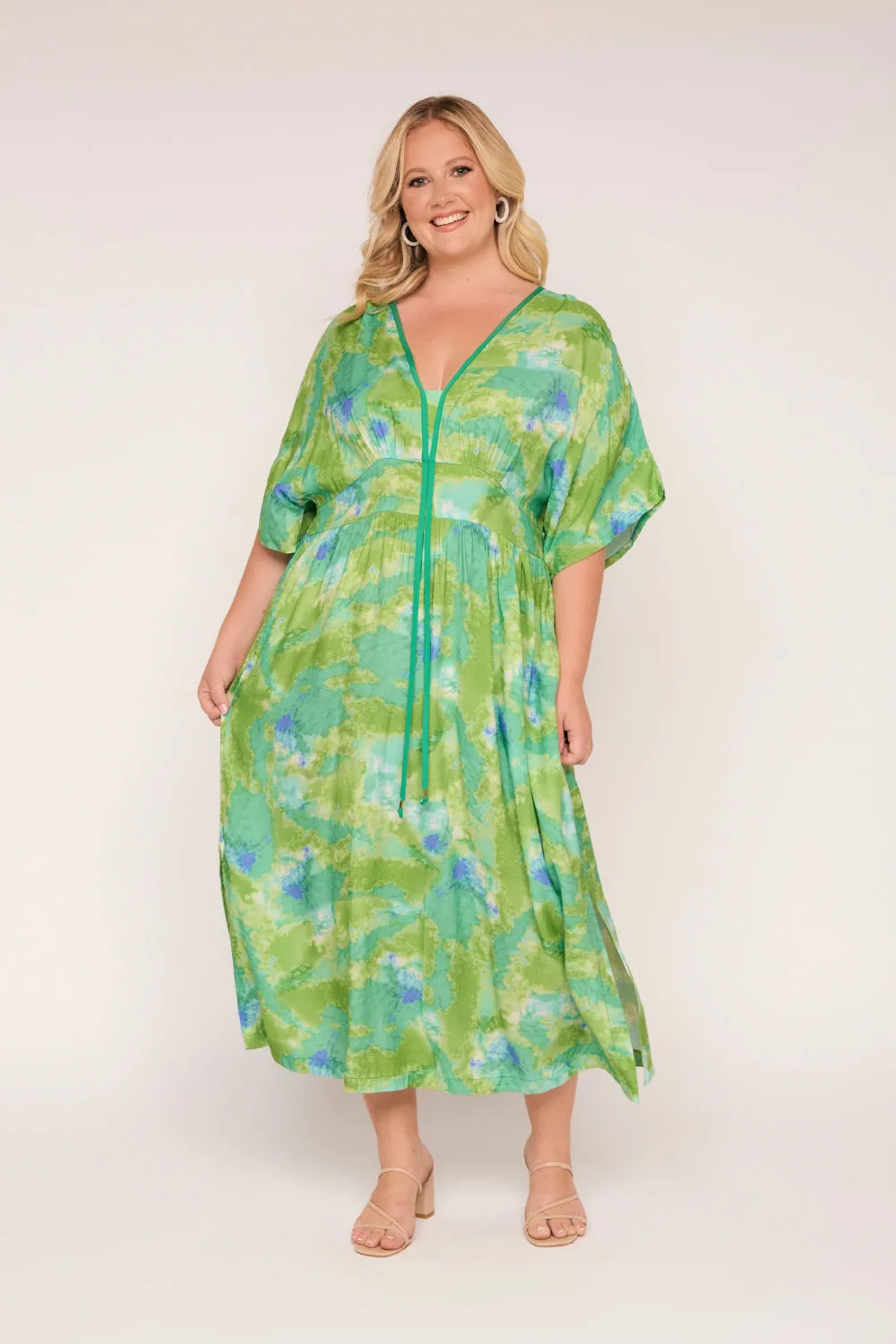 Selma Kimono Dress in Lakehouse