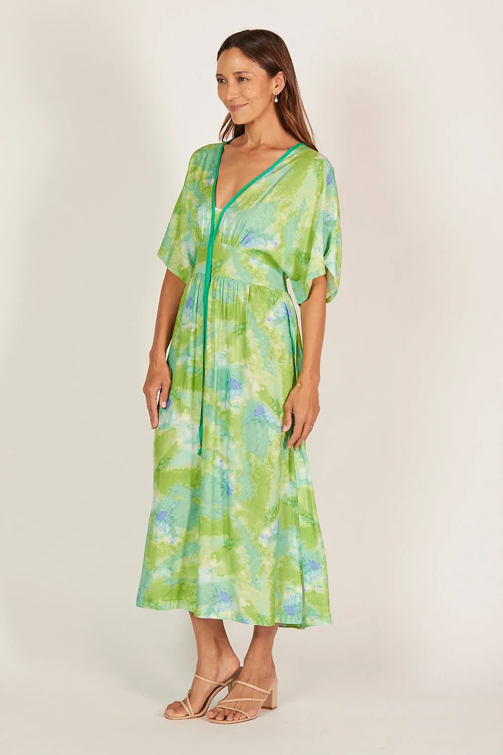 Selma Kimono Dress in Lakehouse