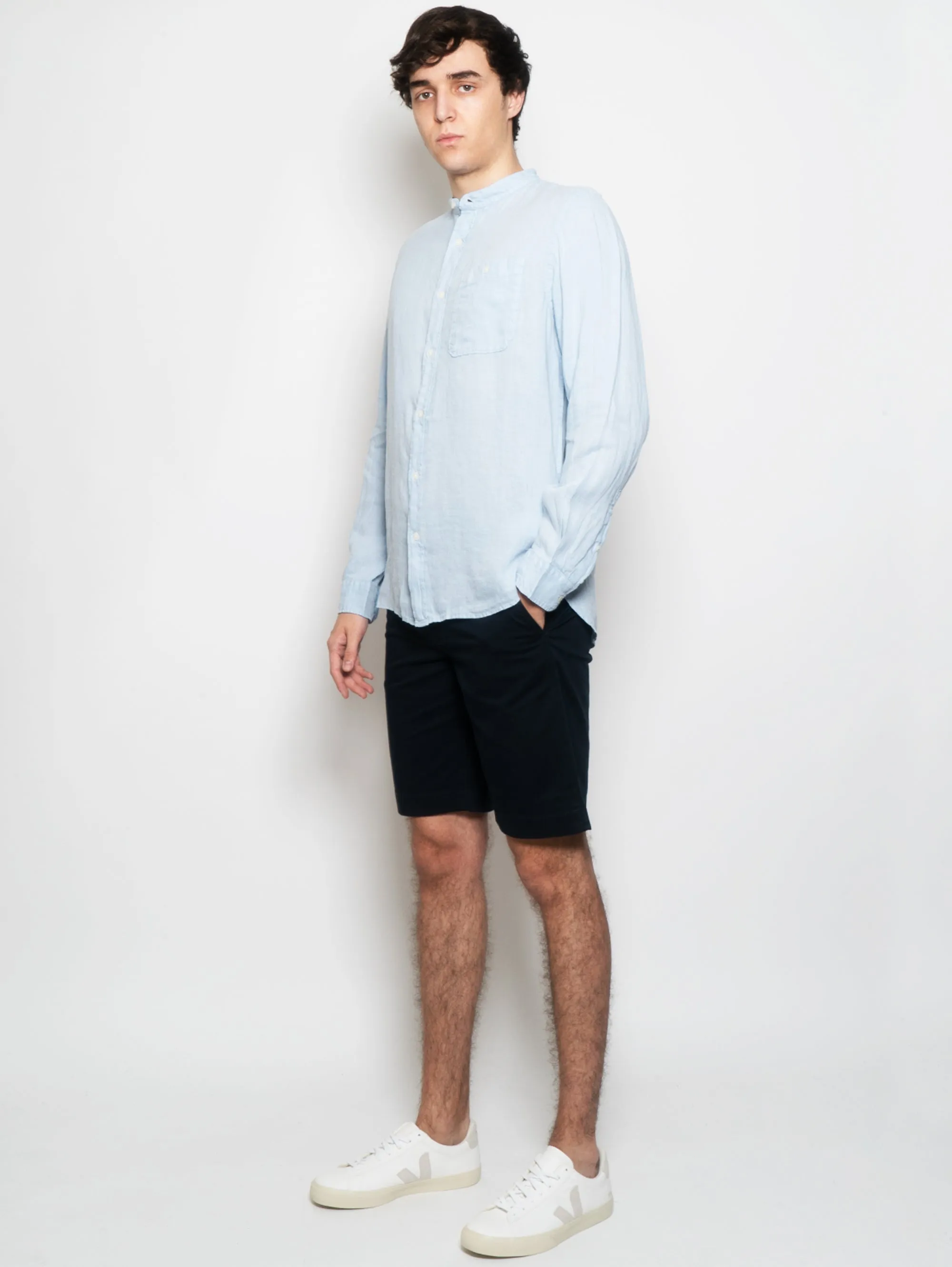 Shorts Chino in Cotone Blu