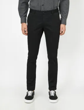 Skinny Chino Pants in Black