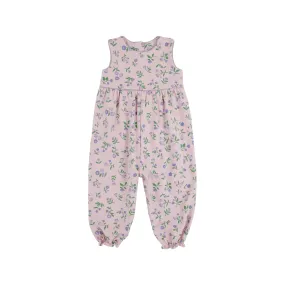 Sleeveless Rebecca Romper - Tuxedo Park Tulips with Lauderdale Lavender