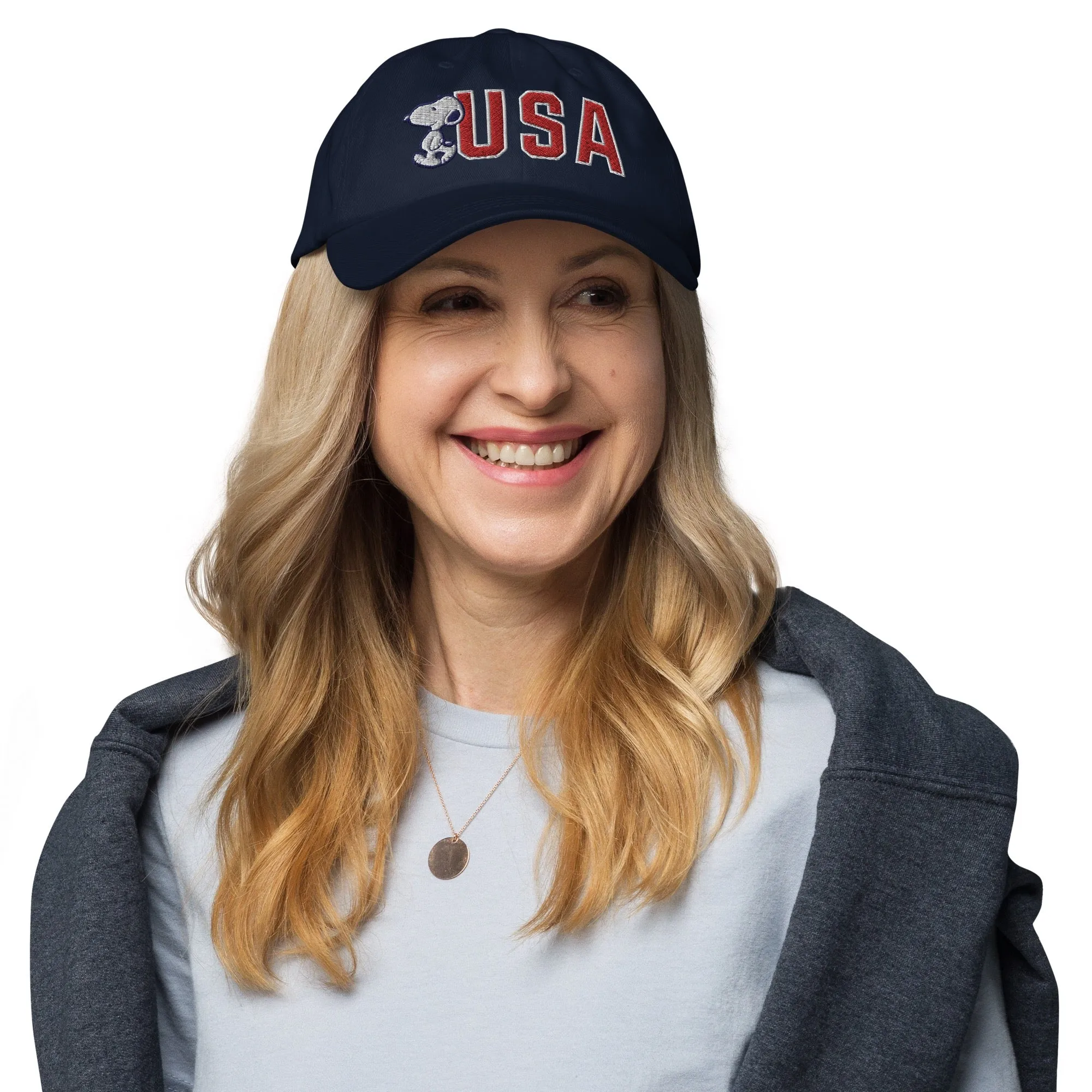 Snoopy USA Embroidered Dad Hat