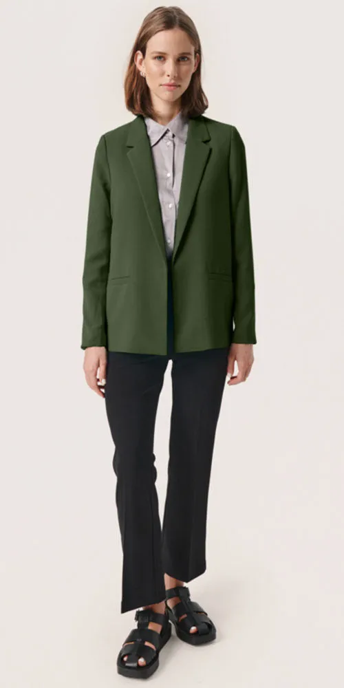 Soaked in Luxury Everyday Long Sleeved Blazer, green