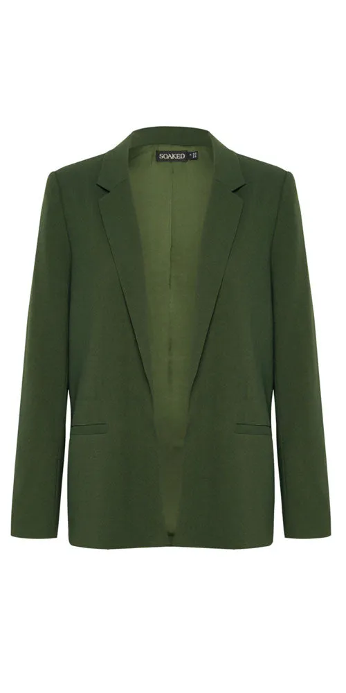 Soaked in Luxury Everyday Long Sleeved Blazer, green