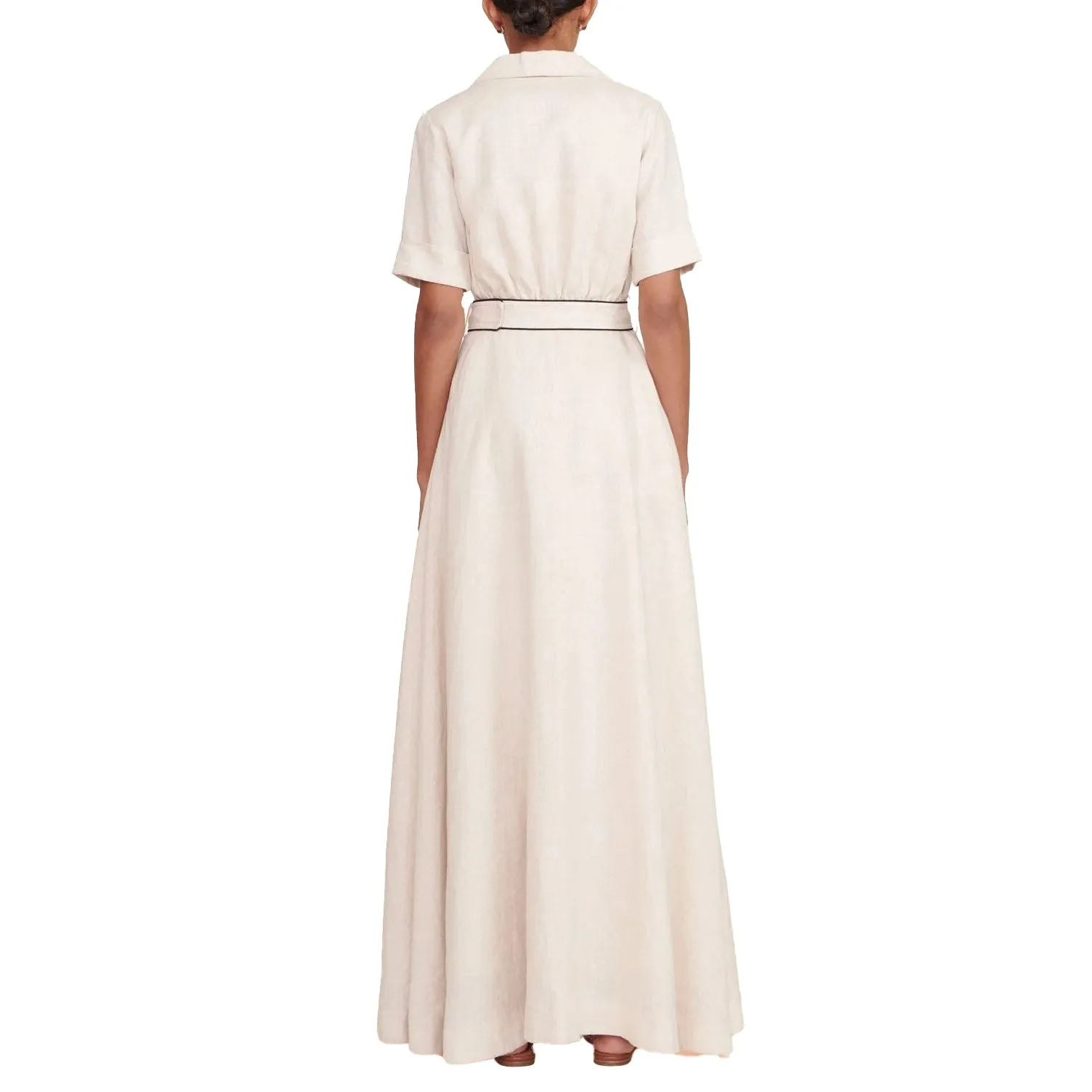 Staud Millie Natural Linen Maxi Dress