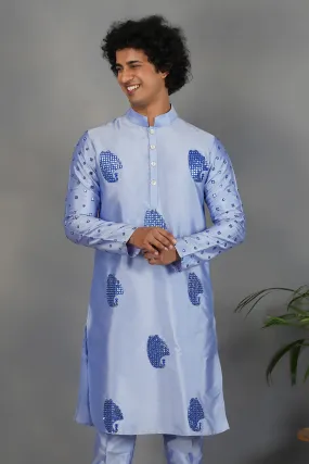 Sukoon - Foil Mirror & Silk - Kurta Set