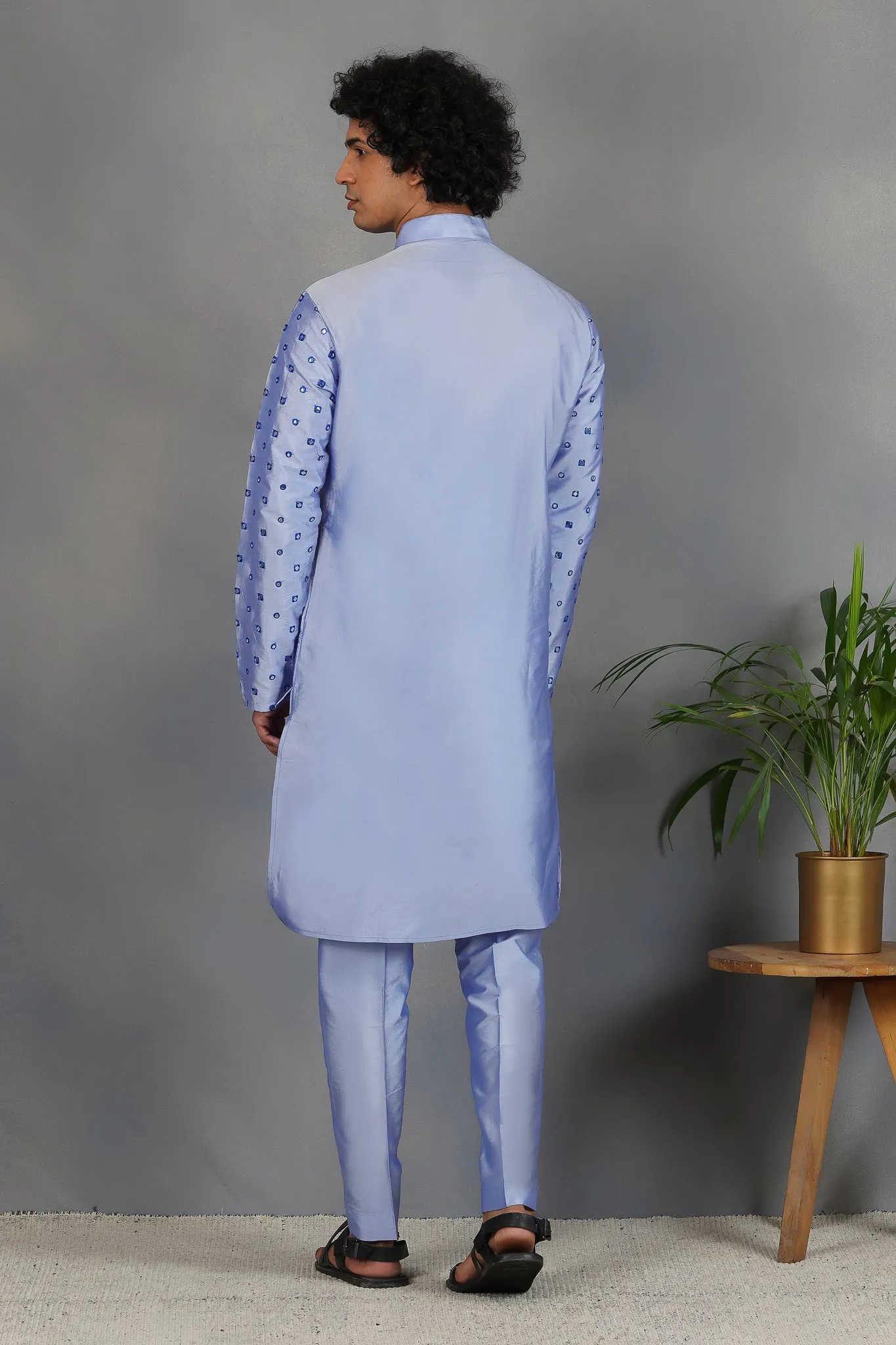 Sukoon - Foil Mirror & Silk - Kurta Set