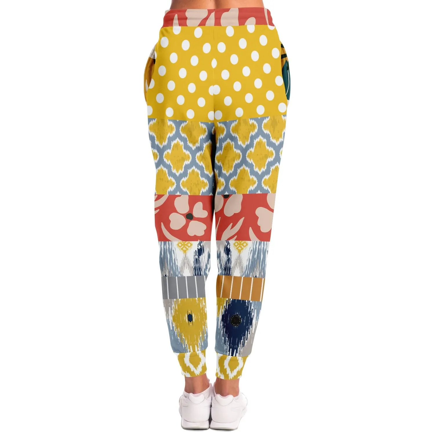 Tallulah Bankhead Yellow Patchwork Unisex Eco-Poly Joggers