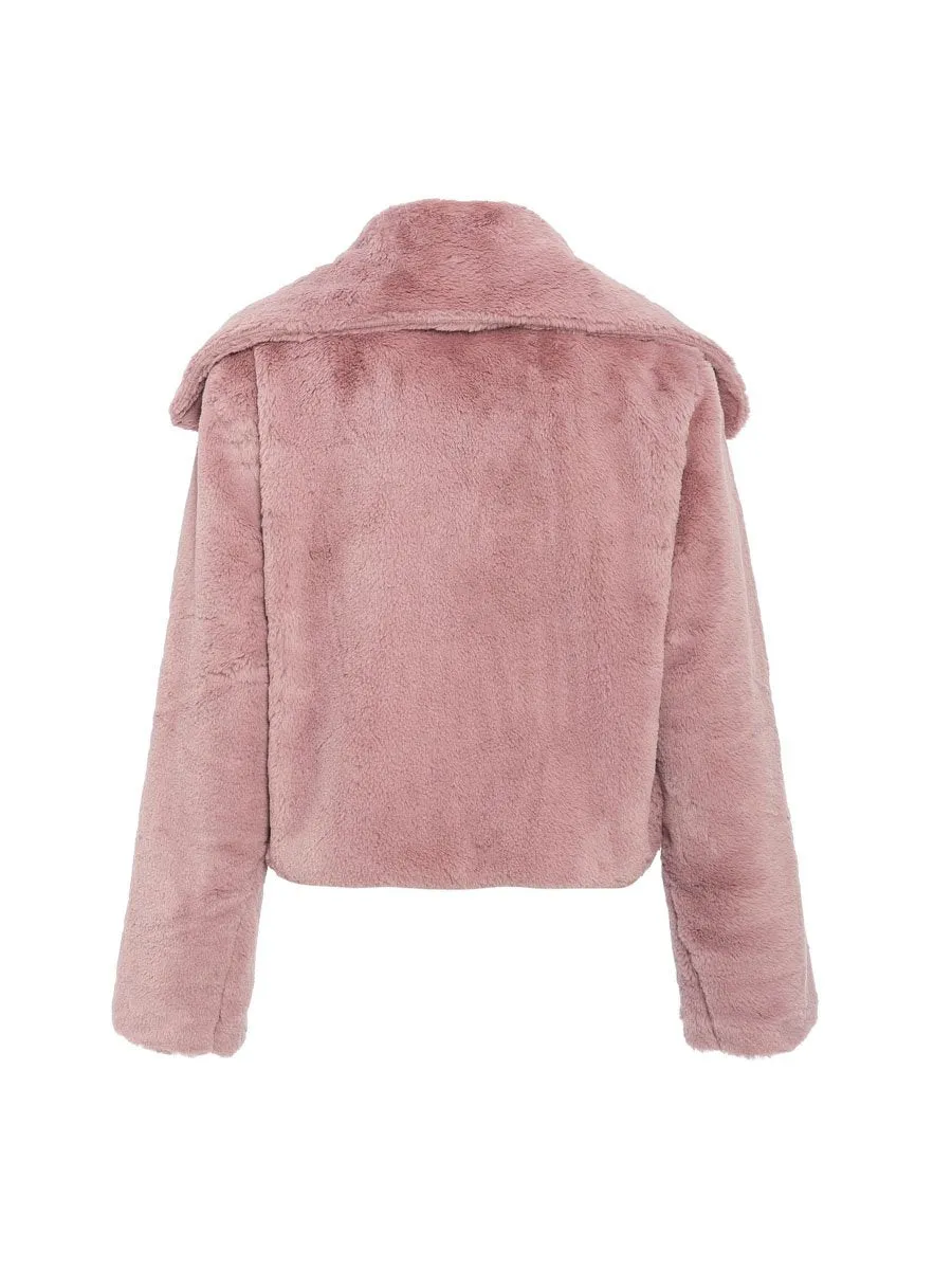 That's My Girl Faux fur Coat - Pink