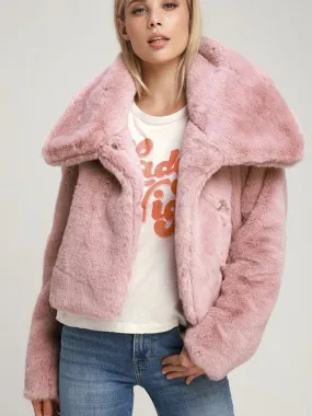 That's My Girl Faux fur Coat - Pink