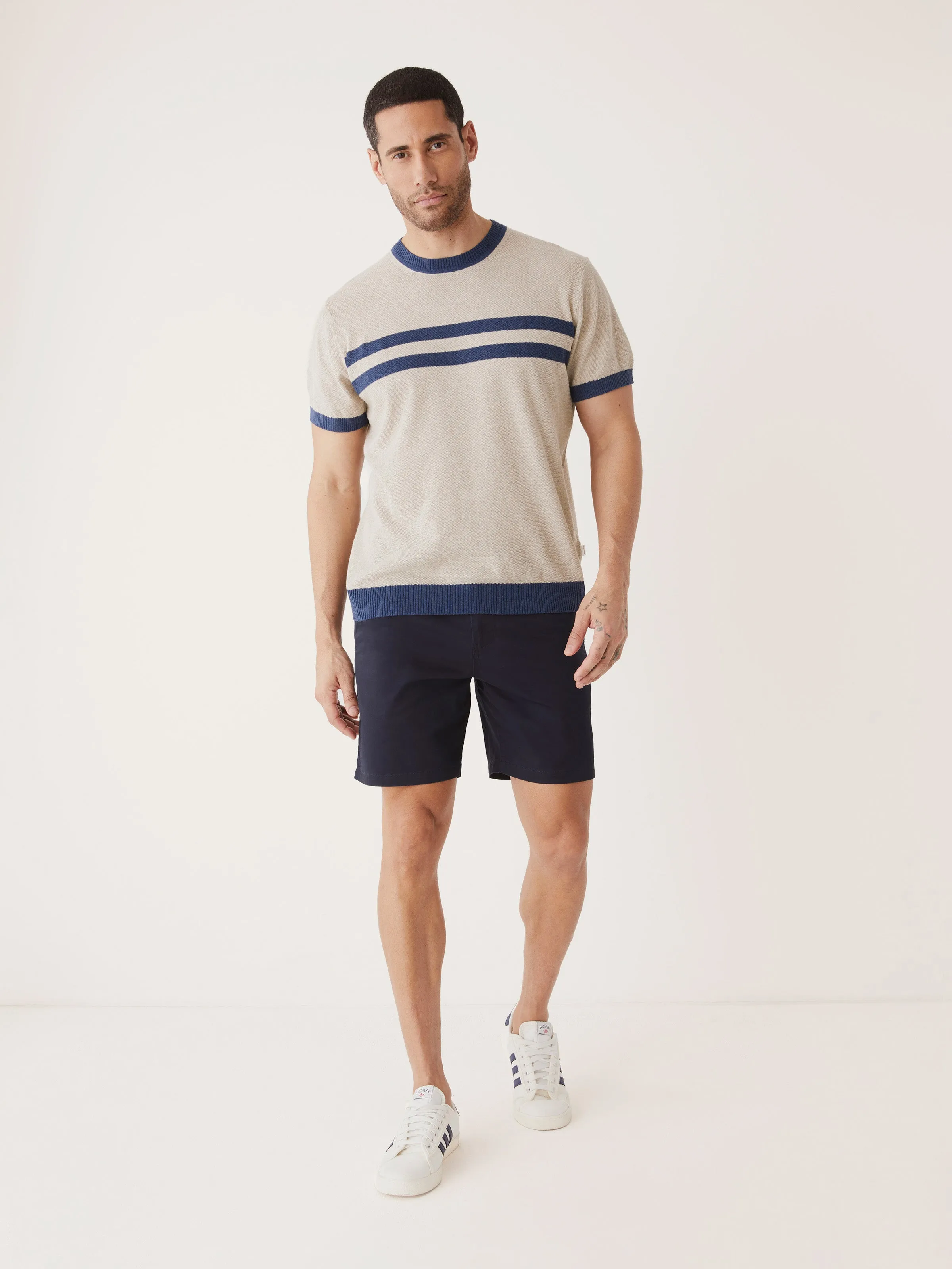 The Brunswick Chino Slim Fit 7in Short in Deep Blue