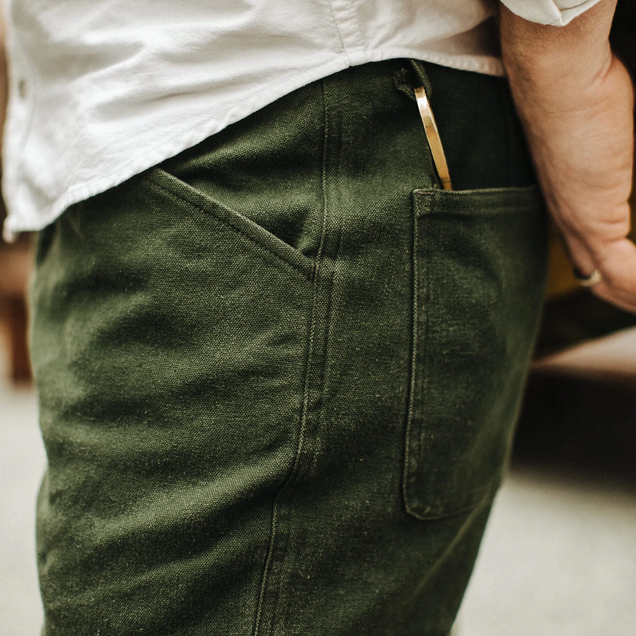 The Camp Pant in Dark Olive Boss Duck