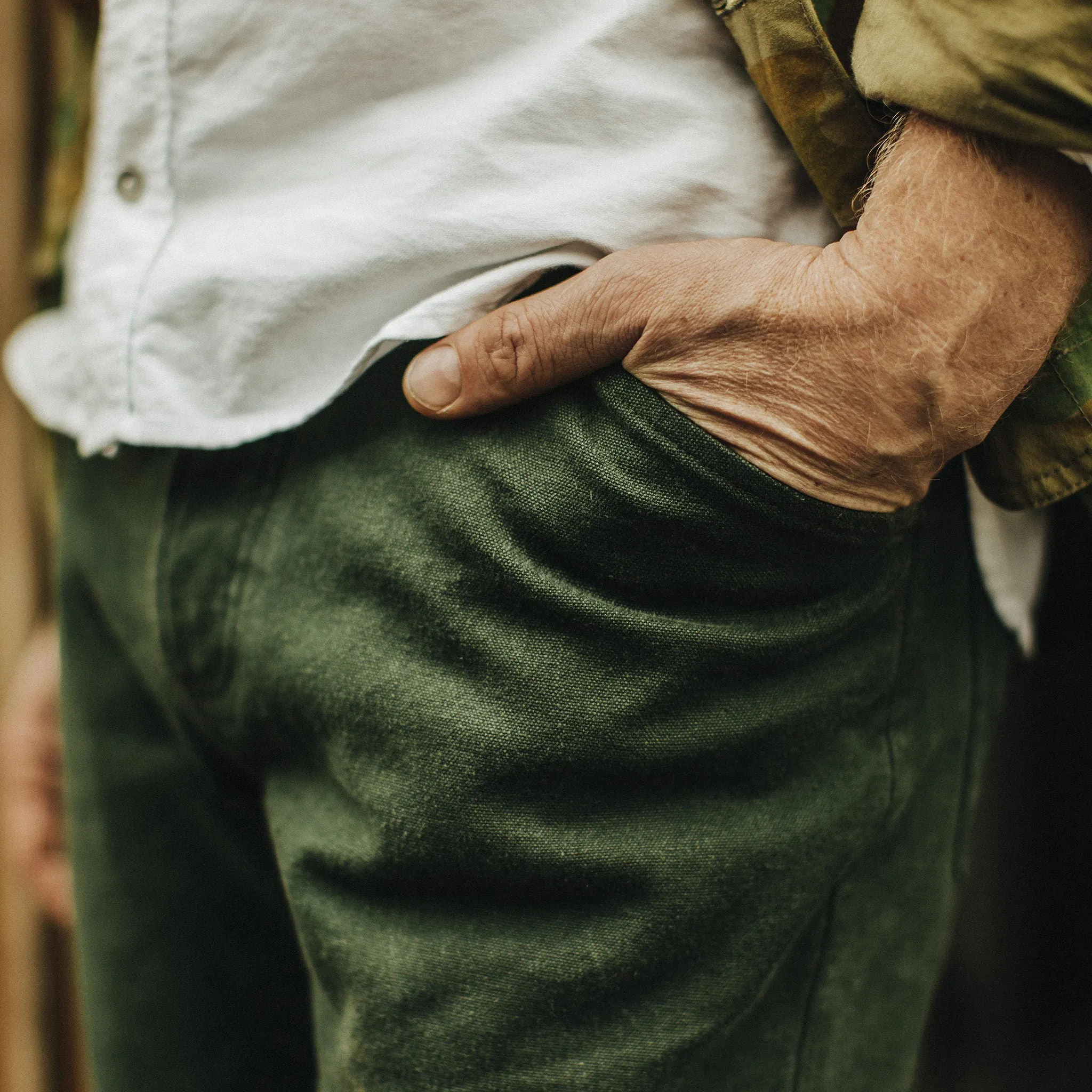 The Camp Pant in Dark Olive Boss Duck