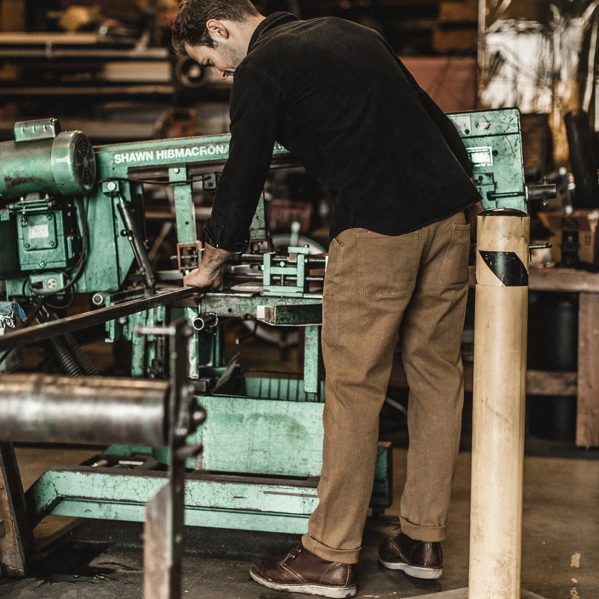 The Chore Pant in British Khaki Boss Duck