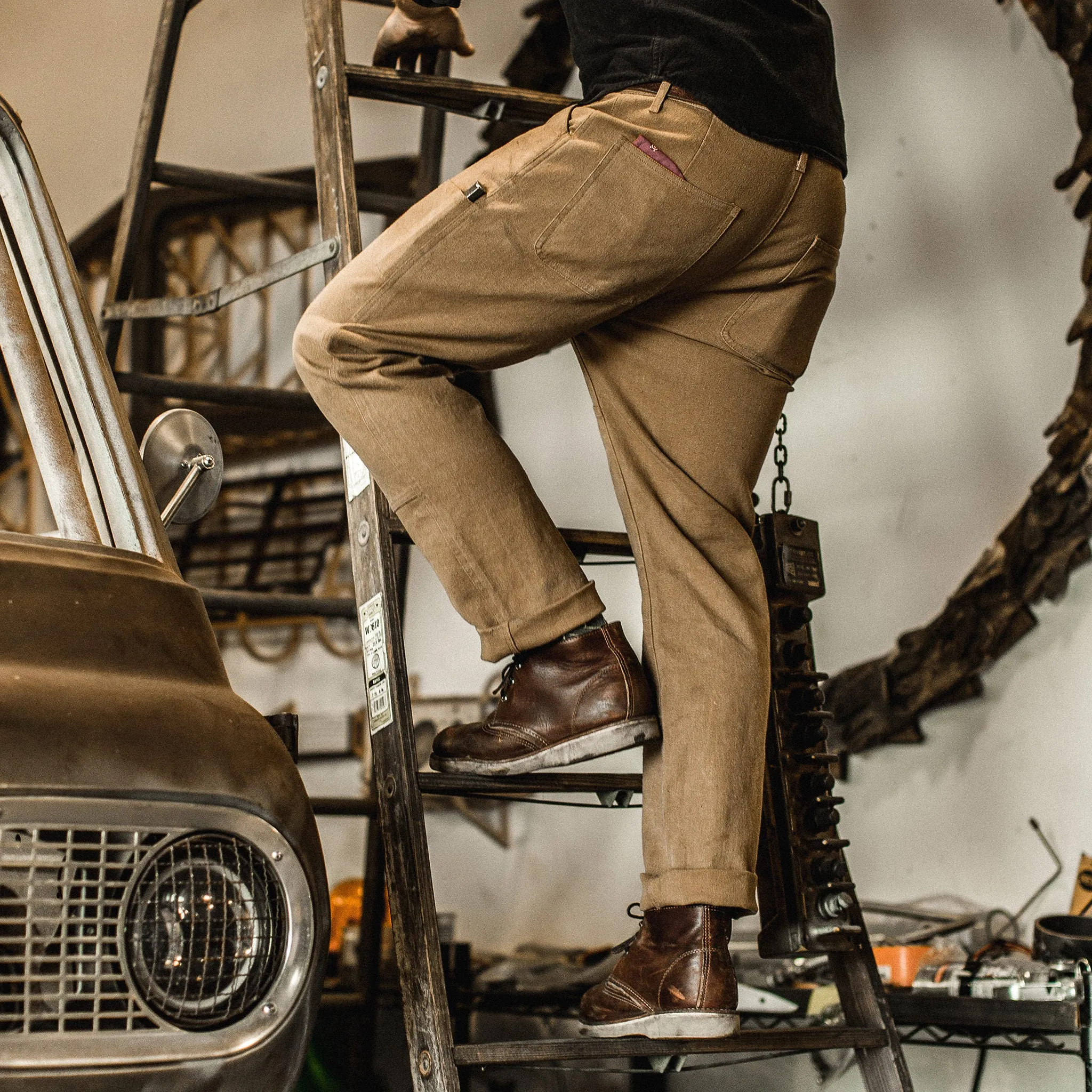 The Chore Pant in British Khaki Boss Duck