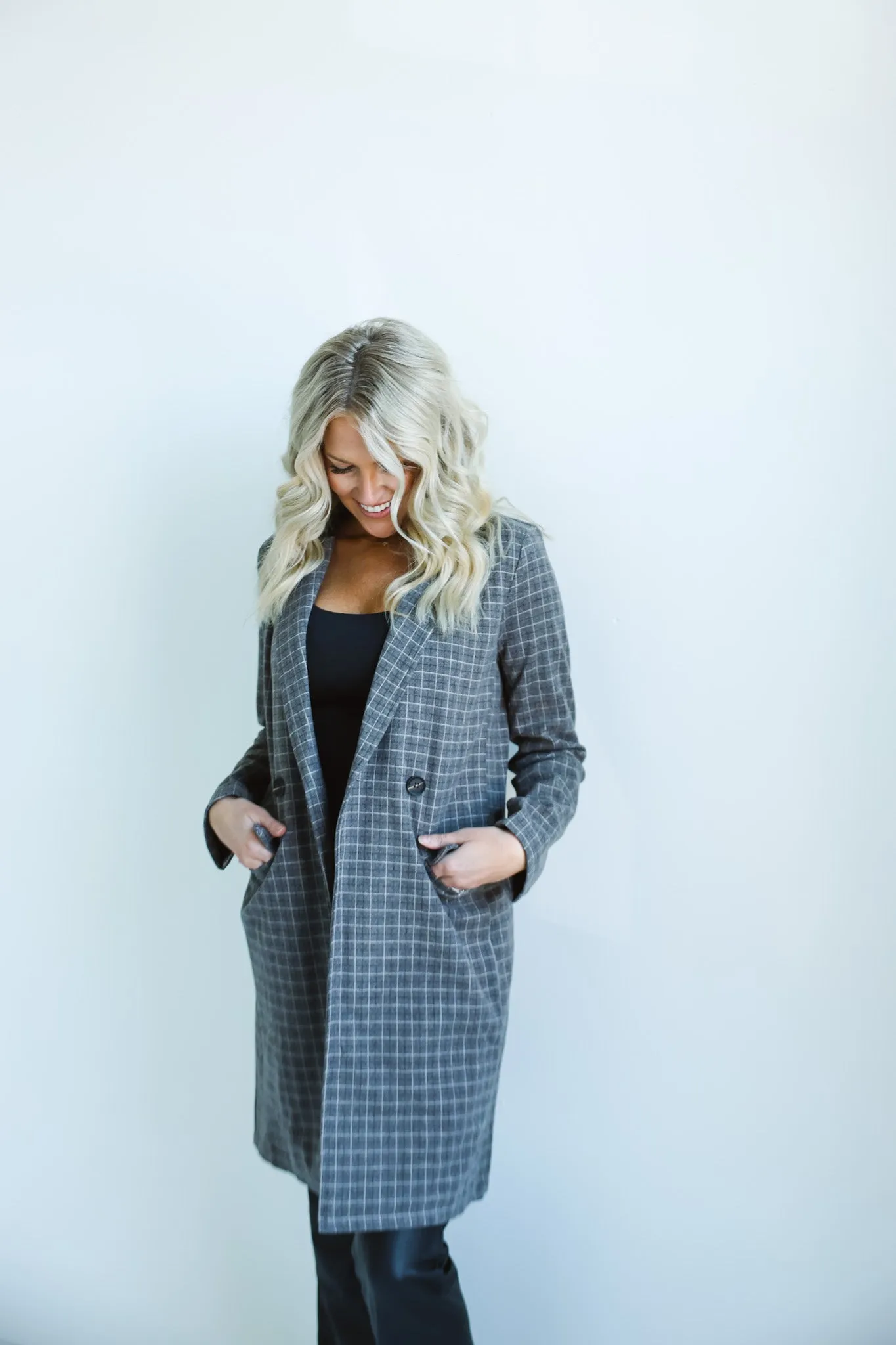 The Classic Plaid Longline Blazer