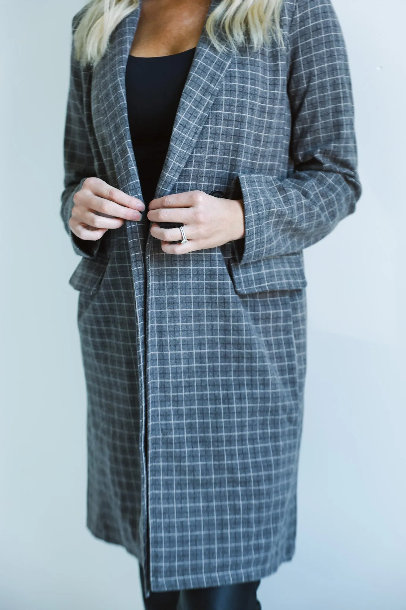 The Classic Plaid Longline Blazer