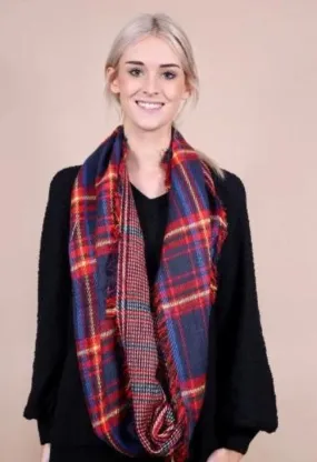 Tinsley Tartan Plaid Infinity Scarf