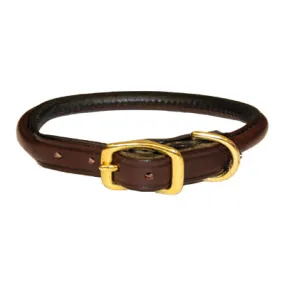 Tory Dog Collar Rolled Leather Havana