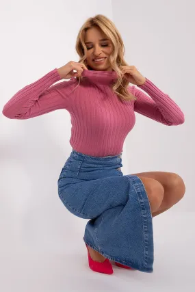 Turtleneck Sweater in Pink