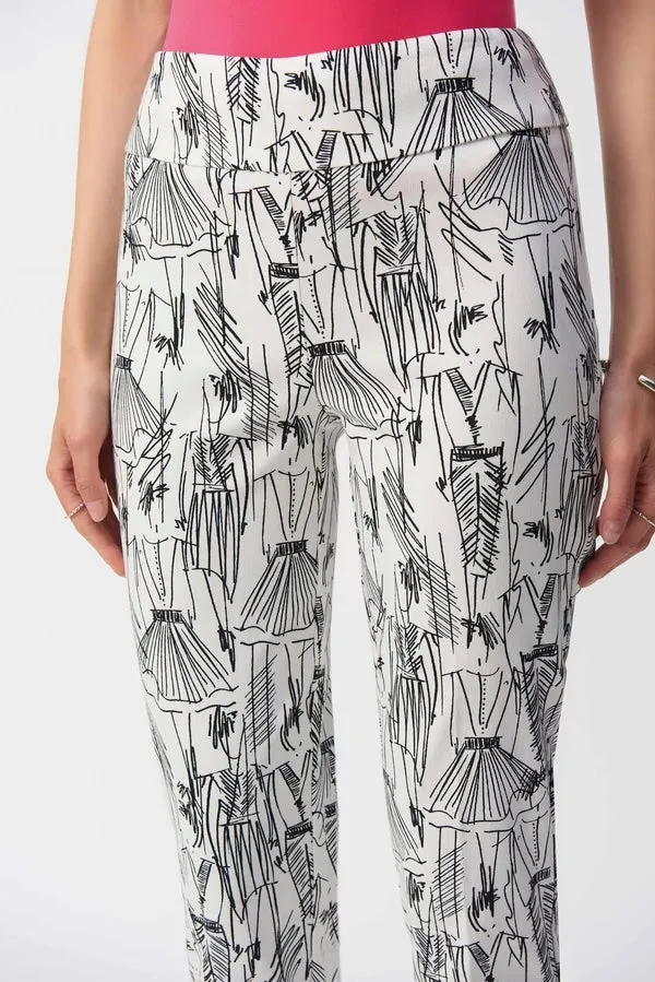 Vanilla & Black Abstract Sketch Print Pants