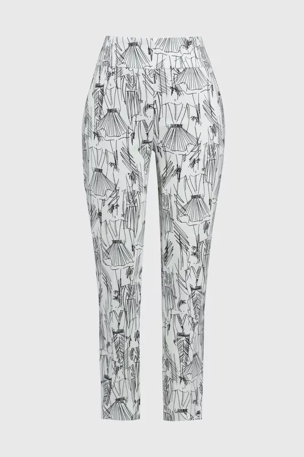 Vanilla & Black Abstract Sketch Print Pants