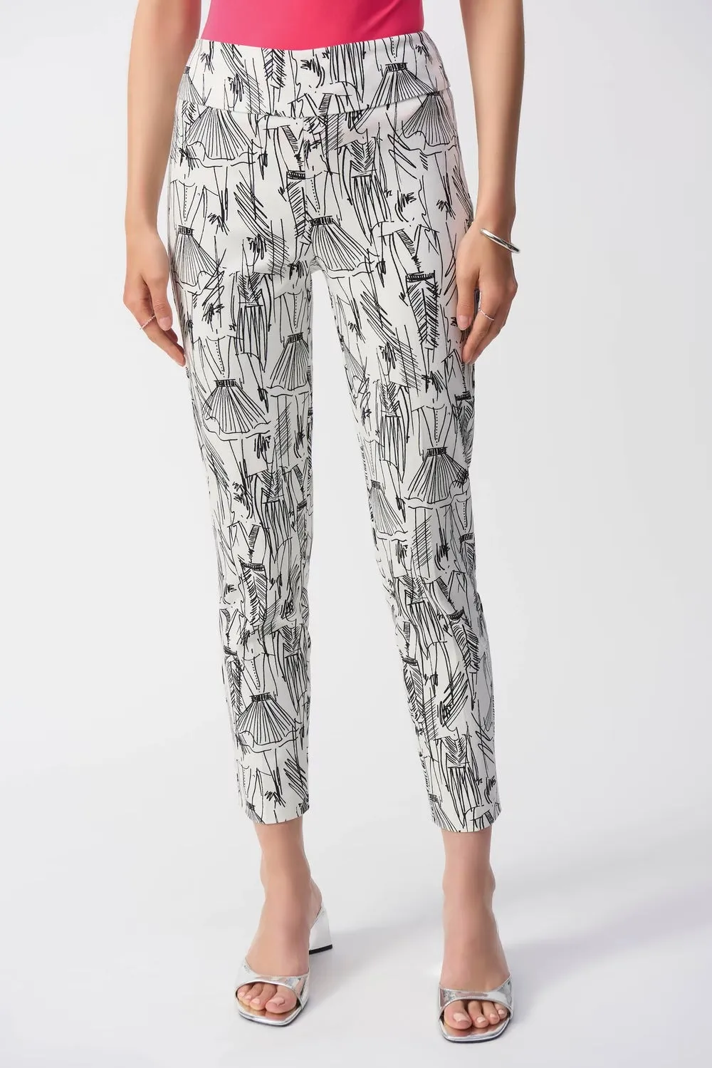 Vanilla & Black Abstract Sketch Print Pants